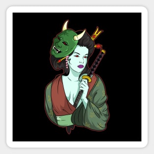 Devil Girl Zombie Gisha Magnet